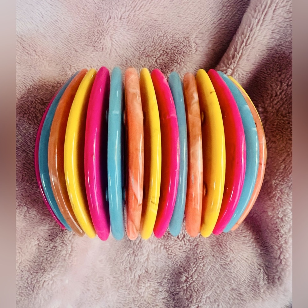 Sassy Jones Zanzibar Multi Colored Stretch Bracelet